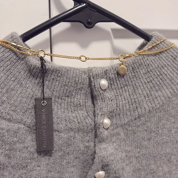 NWT [Vince Camuto] Iridescent Gemstone Dual Strand Gold Chain Pendant Necklace - Picture 9 of 10